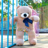 PLUSH LIGHT BROWN TEDDY BEAR 2.6FT