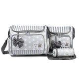 BABY DIAPER BAG 3 PCS - GREY DOTTED