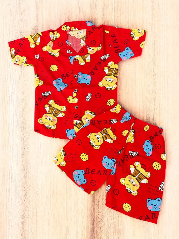 Premium Quality Baby Boy/Girl Summer Co-ord Suit- STYLISH CARTOON PRINT