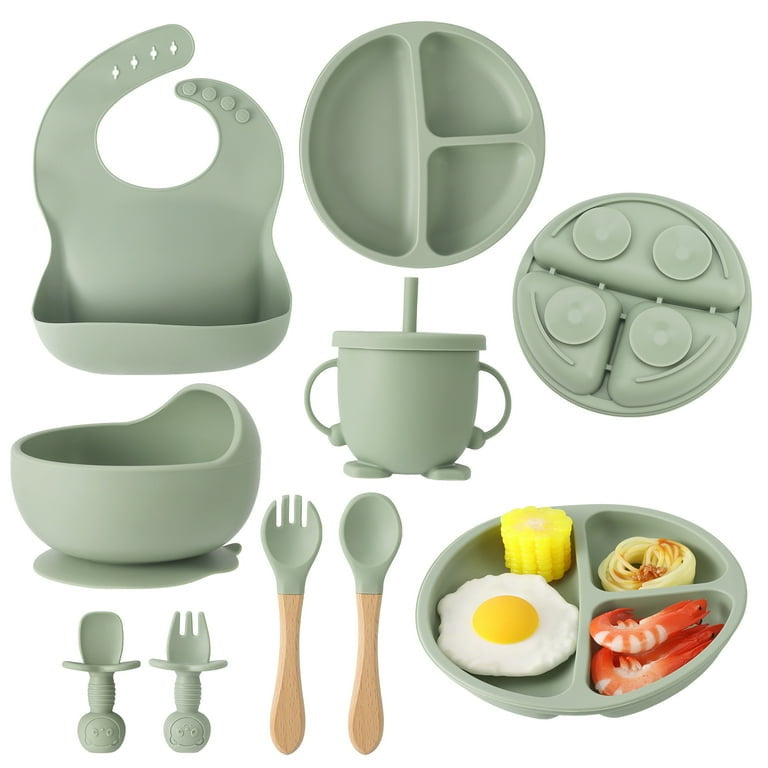 Silicone Baby Feeding Set 8 Pcs