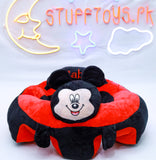 Learn to Sit with Back Support Character Baby Floor Seat-Red Black Mickey