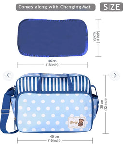 BABY DIAPER BAG-BLUE DOTTED