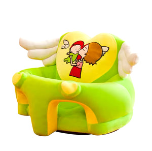 BABY SOFA SEATER HEART AND WINGS - GREEN