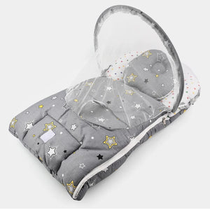 BABY CARRY NEST WITH MOSQUITO NET-GREY