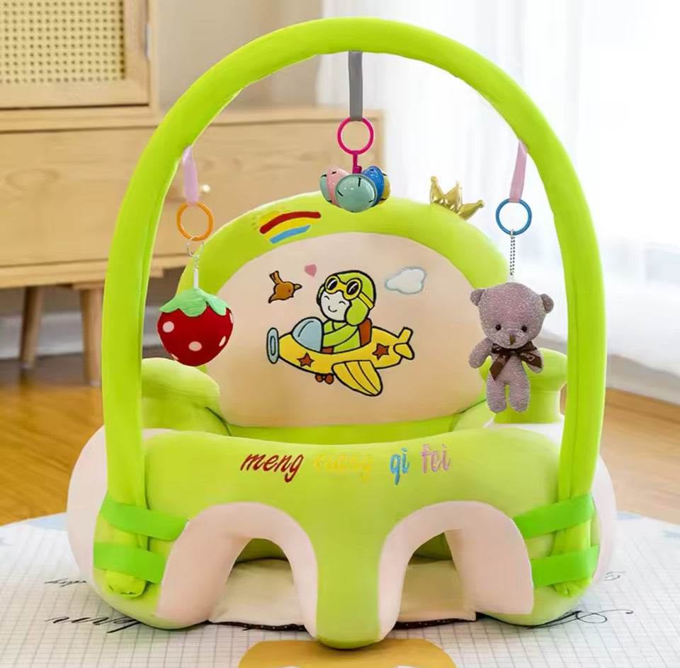 BABY PLANE SEAT WITH TOY BAR -GREEN