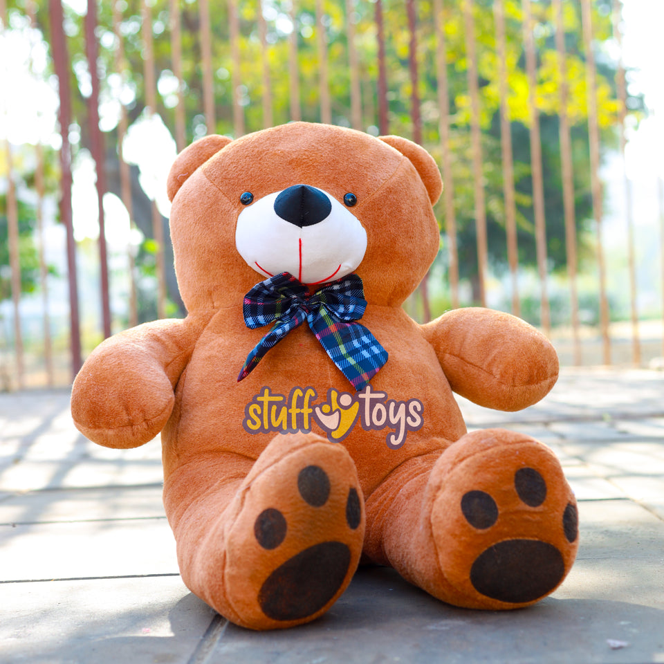 PLUSH BROWN TEDDY BEAR 2.6FT