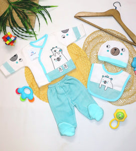 4 Pcs Newborn Suit Polar Fabric(0-6M)