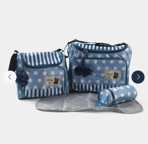 BABY DIAPER BAG-BLUE DOTTED