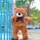 PLUSH BROWN TEDDY BEAR 2.6FT