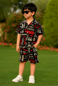 Premium Quality Baby Boy/Girl Summer Co-ord Suit - BE STRONG PRINT
