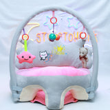 CROWN BABY SEAT WITH TOY BAR GREY