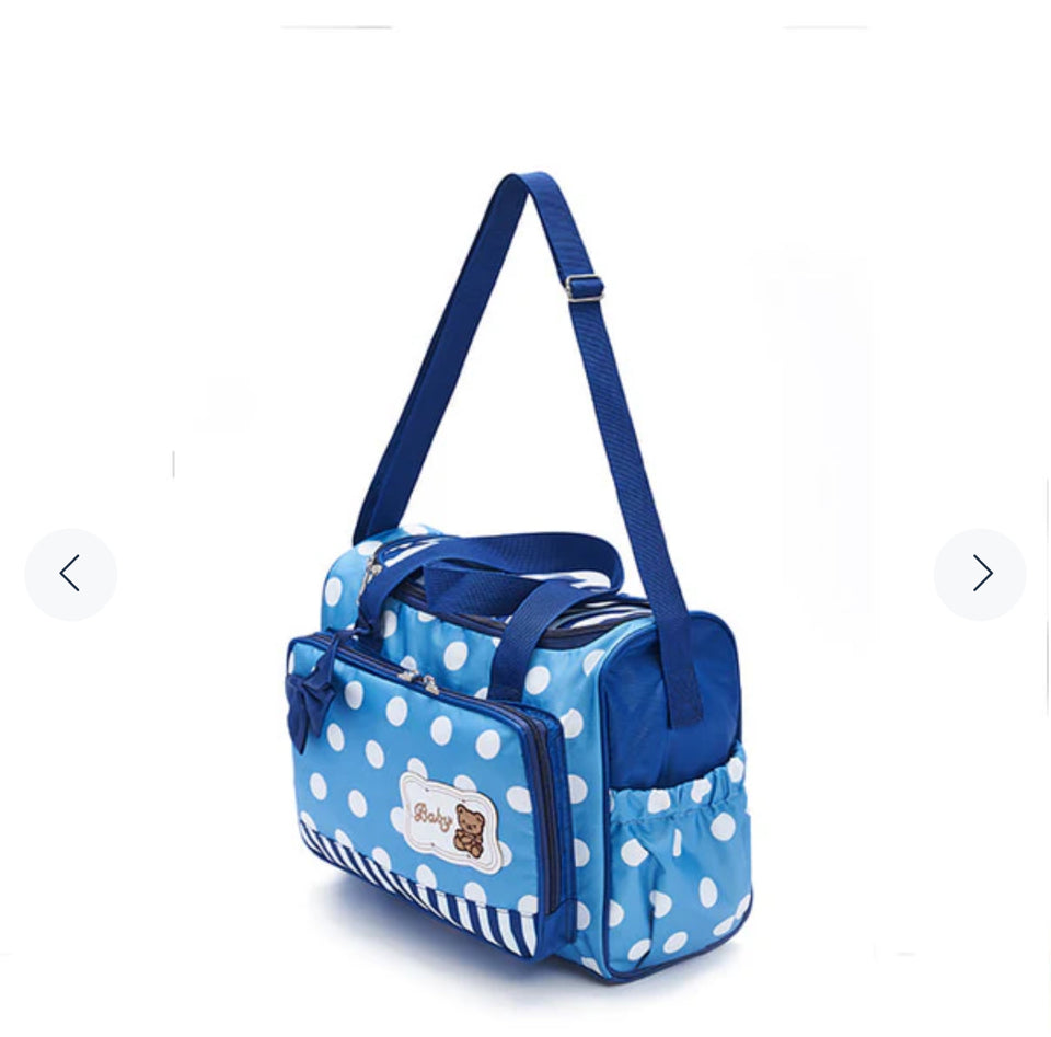 BABY DIAPER BAG-BLUE DOTTED