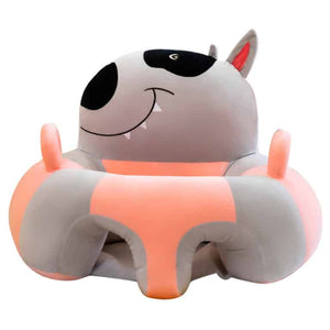 Learn to Sit with Back Support Baby Floor Seat New Side Face GREY FOX