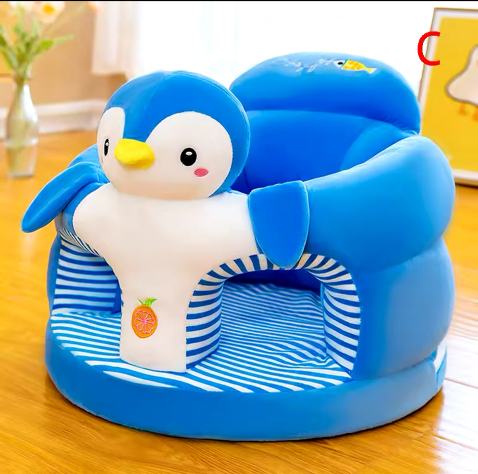 Round Baby Floor Seat -Blue Penguin