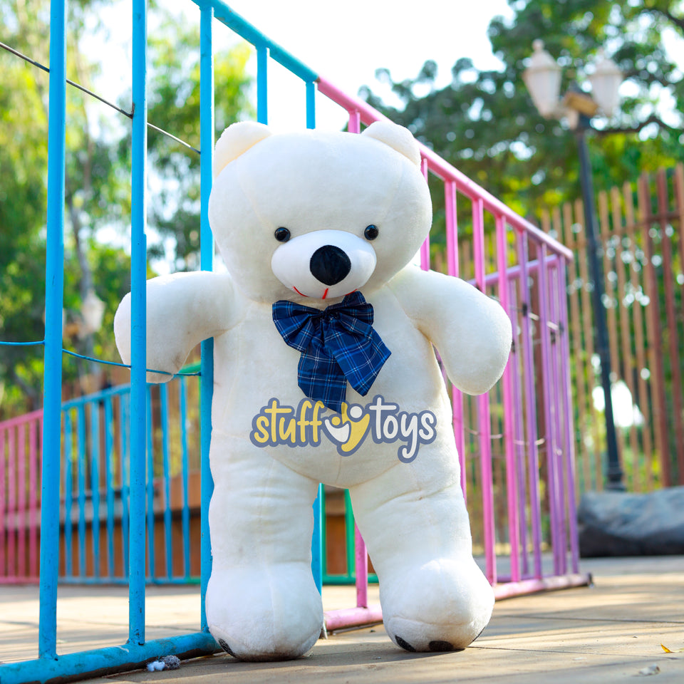 PLUSH WHITE TEDDY BEAR 2.6FT