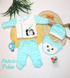 4 Pcs Newborn Clothing Suit Polar Fabric