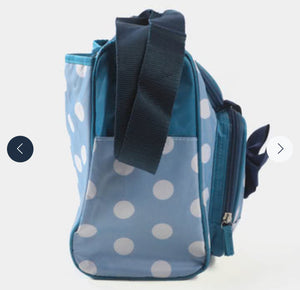 BABY DIAPER BAG-BLUE DOTTED