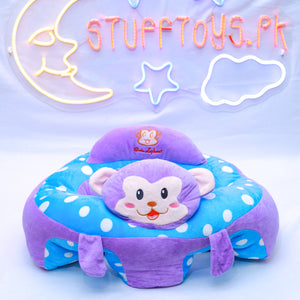 Learn to Sit with Back Support Character Baby Floor Seat-PURPLE MONKEY