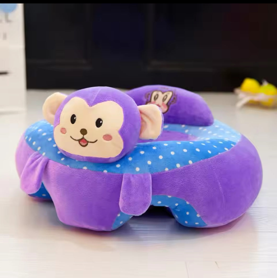 Learn to Sit with Back Support Character Baby Floor Seat-PURPLE MONKEY