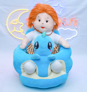 BLUE CHARACTER BABY ROUND FLOOR SEAT