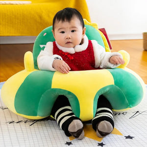 Learn to Sit with Back Support Baby Floor Seat New Side Face GREEN CROCODILE
