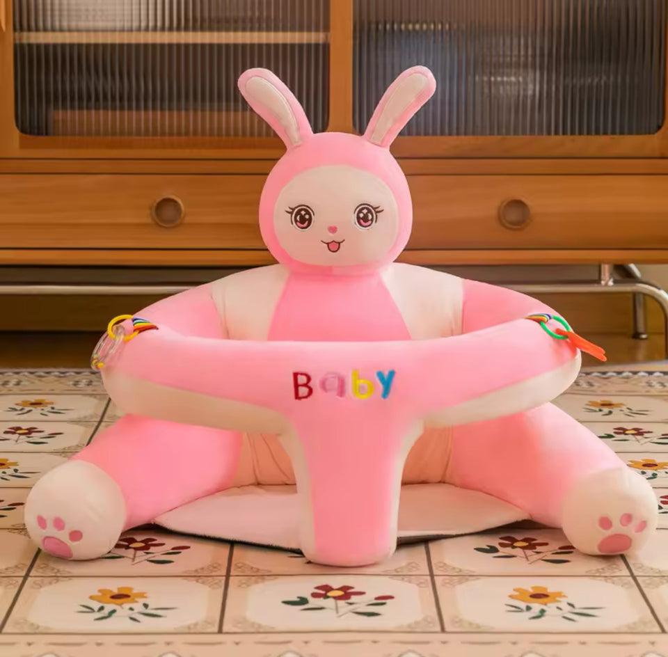 CHARACTER LONG FOOT BABY SUPPORT SEAT PINK BUNNY