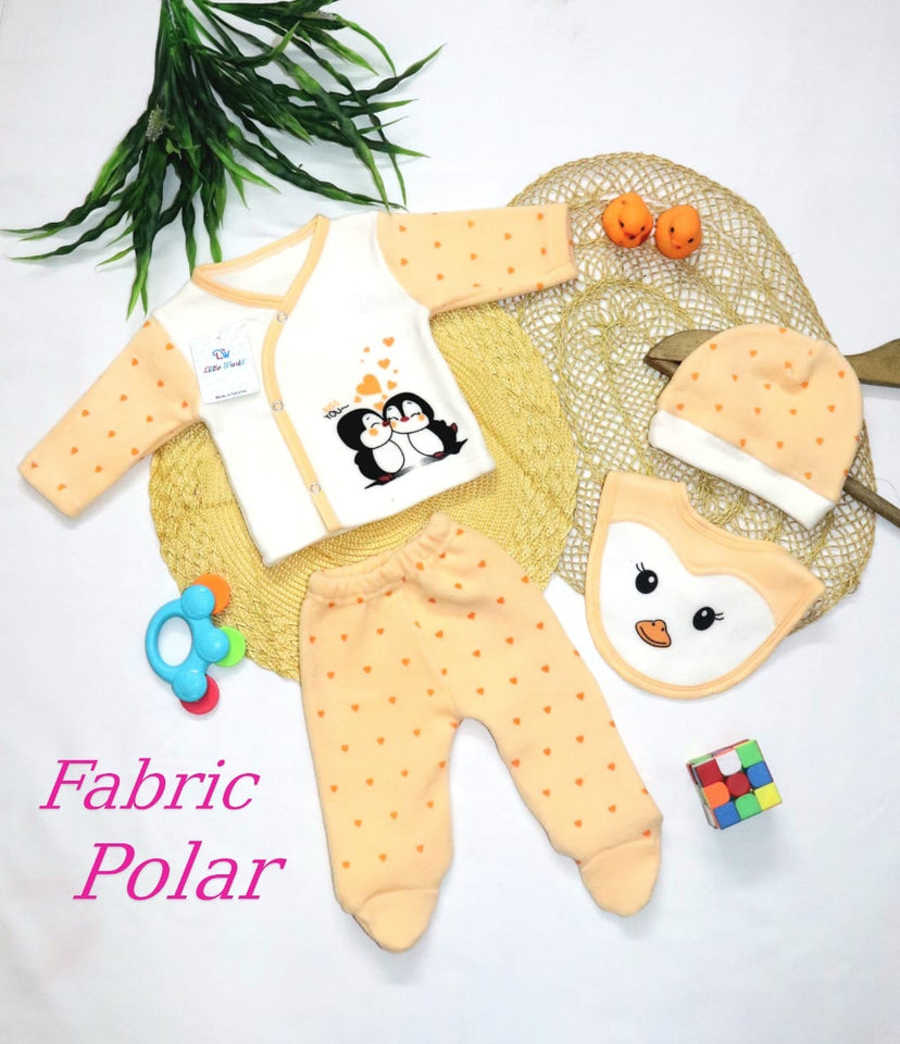 4 Pcs Newborn Clothing Suit Polar Fabric