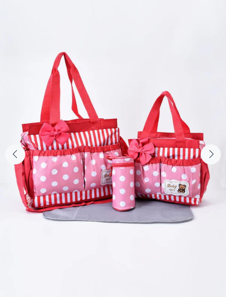 BABY DIAPER BAG - PINK DOTTED