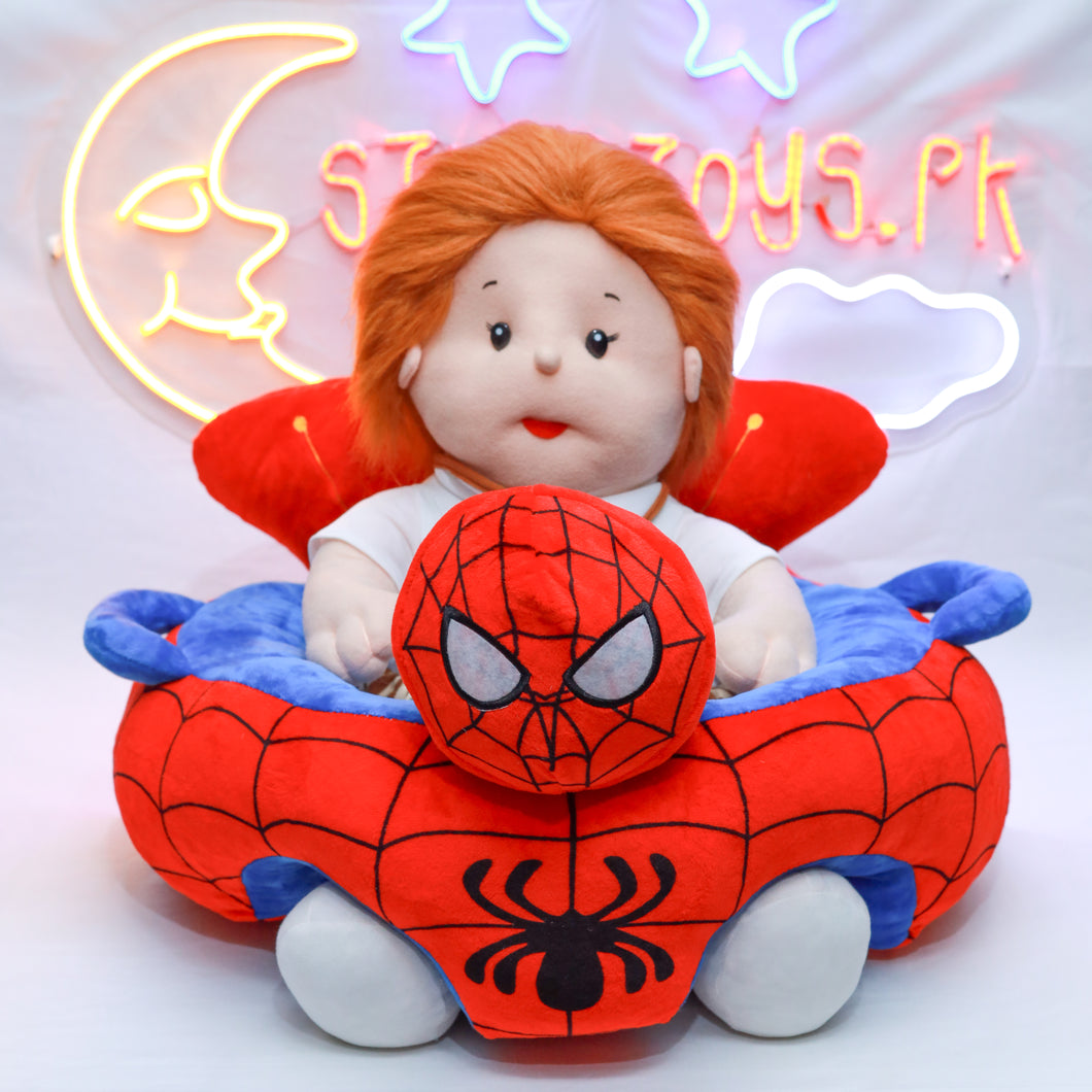 Learn to Sit with Back Support Baby Character Floor Seat with Side Handles SPIDERMEN