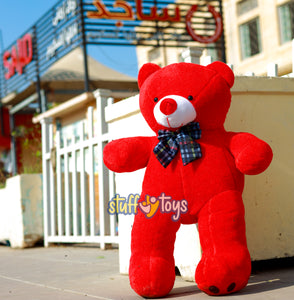 PLUSH RED TEDDY BEAR 2.6FT