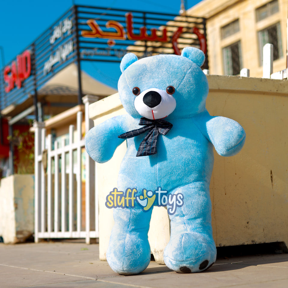 PLUSH BLUE TEDDY BEAR 2.6FT