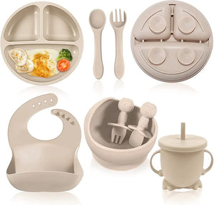 Silicone Baby Feeding Set 8 Pcs