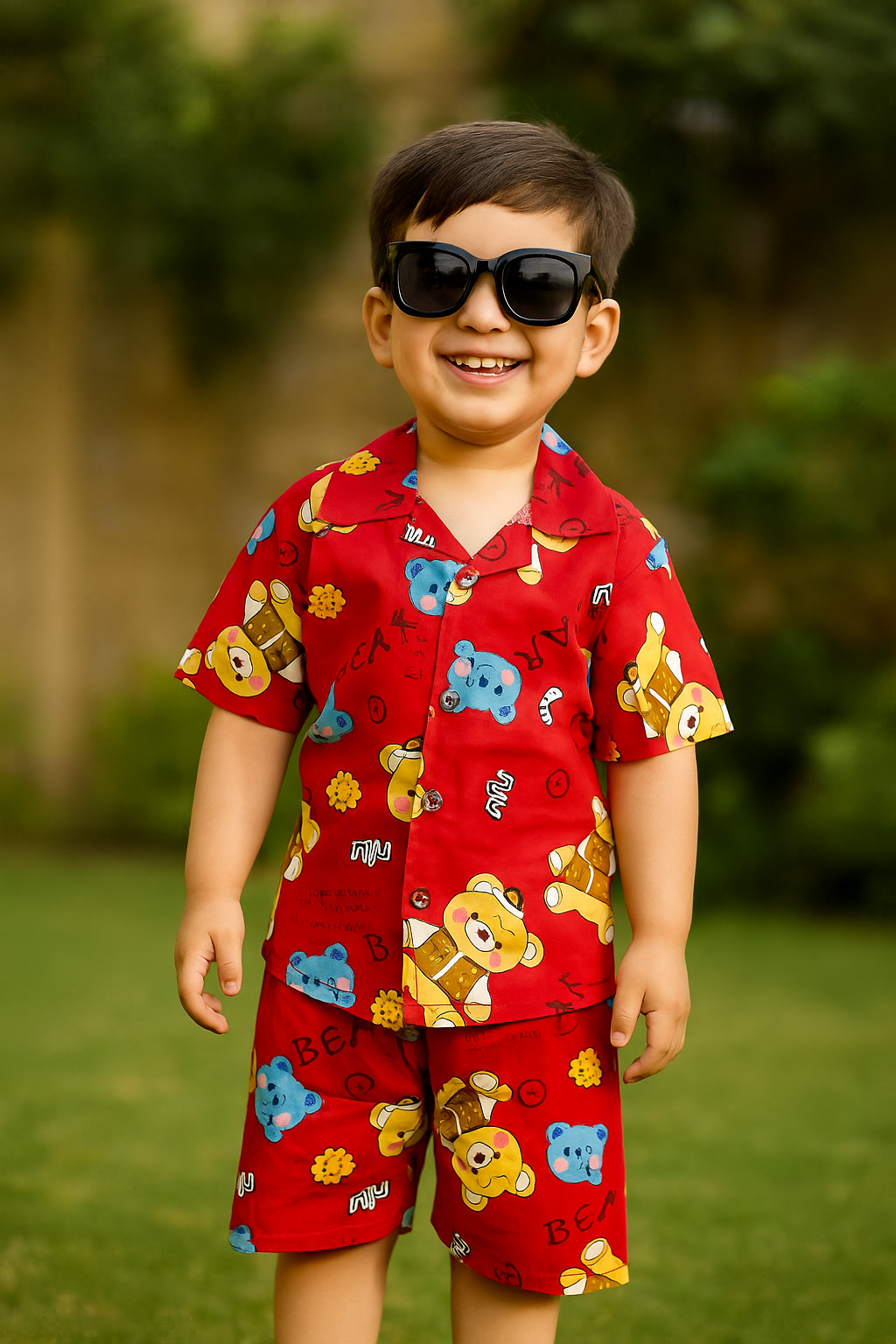Premium Quality Baby Boy/Girl Summer Co-ord Suit- STYLISH CARTOON PRINT