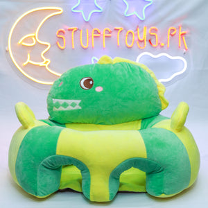 Learn to Sit with Back Support Baby Floor Seat New Side Face GREEN CROCODILE