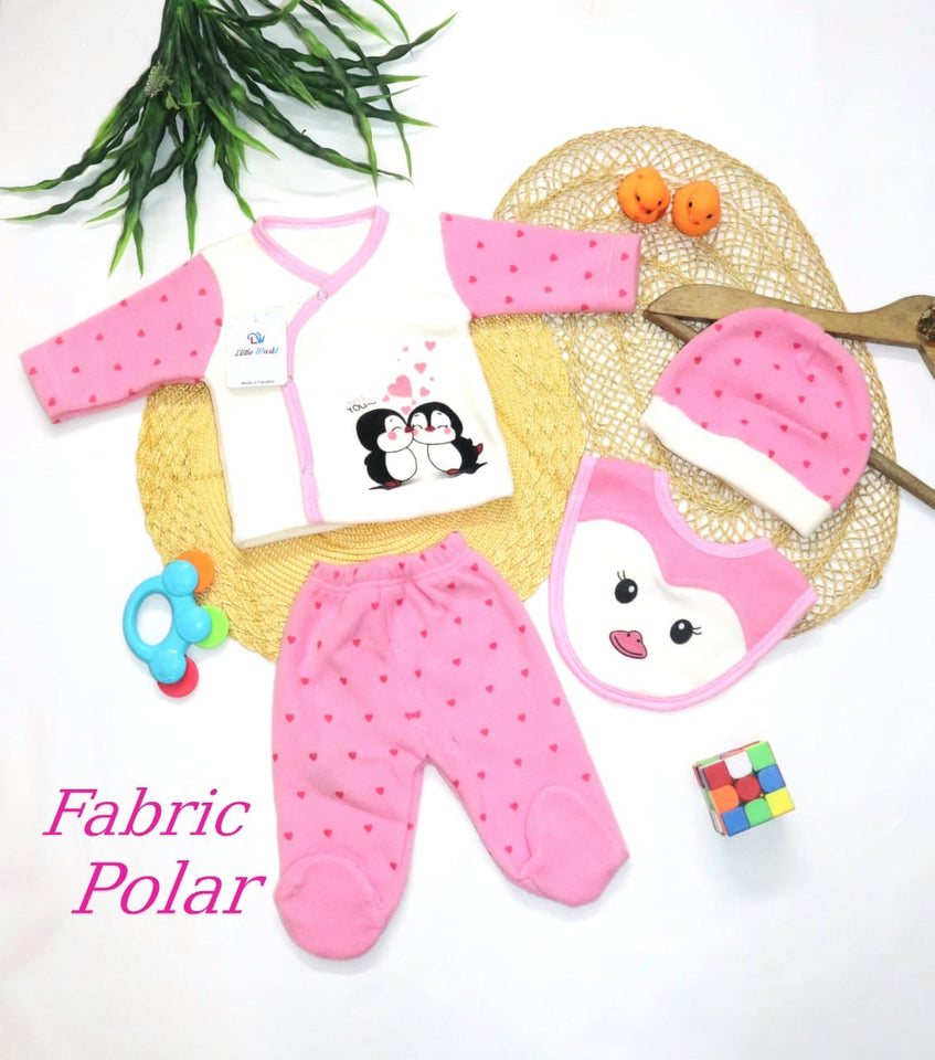 4 Pcs Newborn Clothing Suit Polar Fabric