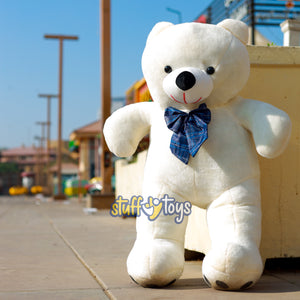 PLUSH WHITE TEDDY BEAR 2.6FT