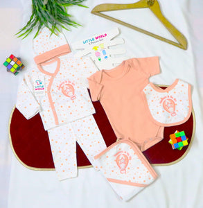 LITTLE WORLD 6 PCS SUIT SET ORANGE