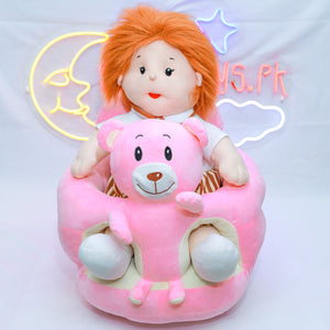 PRECIOUS ANIMAL FACES BABY SEAT- PINK BEAR