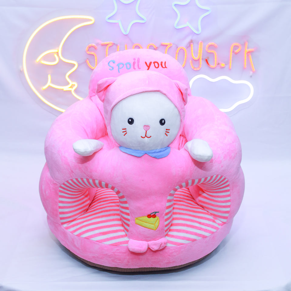 Pink Cat Kids Round Floor Seat