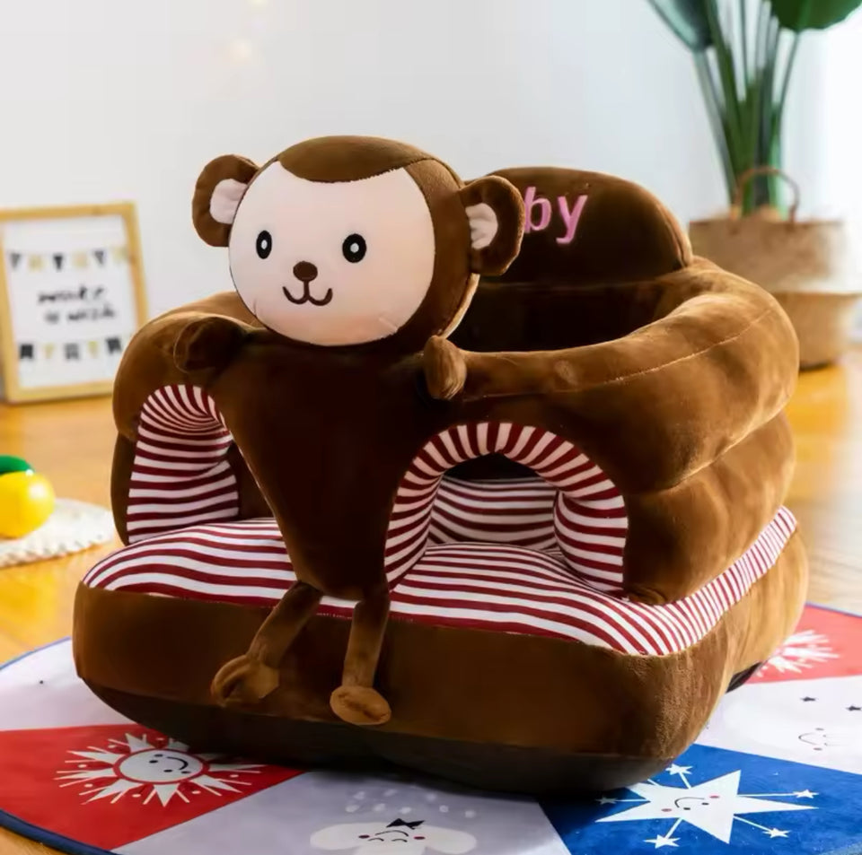 Brown Monkey Baby Round Floor Seat