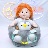 GREY PENGUIN BABY ROUND FLOOR SEAT