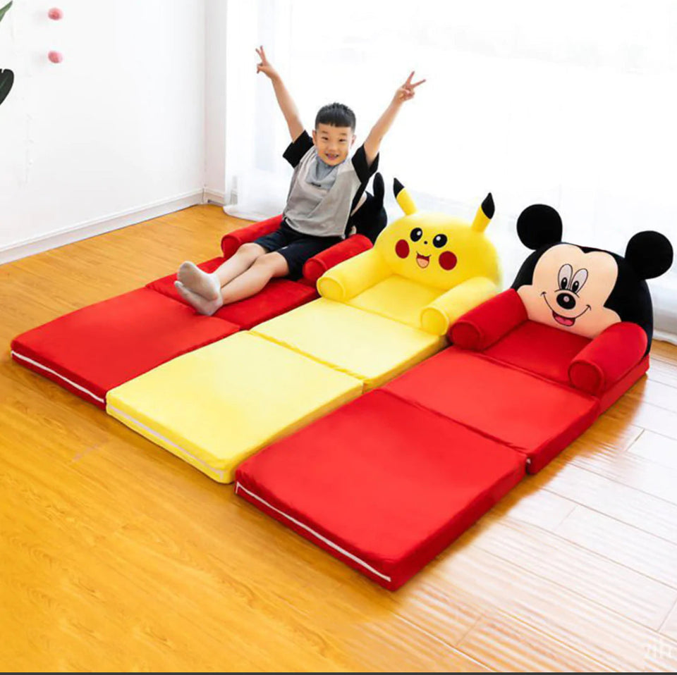 3 Layer sofa combed Kids Folding Sofa Bed-Mickey Mouse