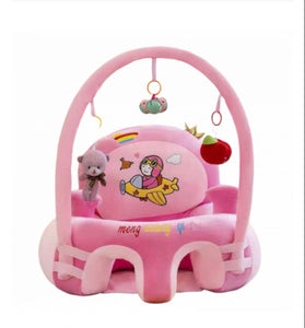 BABY PLANE SEAT WITH TOY BAR -PINK
