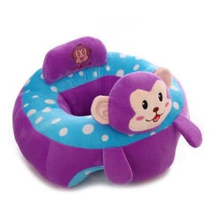 Learn to Sit with Back Support Character Baby Floor Seat-PURPLE MONKEY