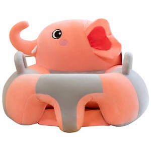 Learn to Sit with Back Support Baby Floor Seat New Side Face PINK ELEPHANT