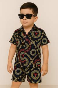 Stylish Chain Print Kids Co-Ord Set