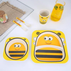 Bamboo 5 Pcs Feeding Set – Honey Bee