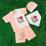 Baby Infant I Love Mami 4 Piece Suit Set