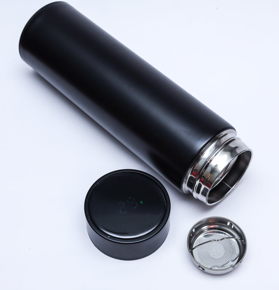 Temperature Stainless Steel Water Bottle-Black