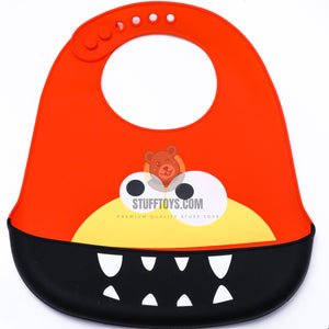 WaterProof Silicon Bib Red Black With Food Catcher Tray